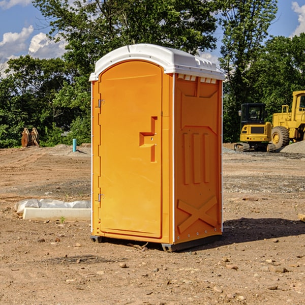 how often are the porta potties cleaned and serviced during a rental period in Blue River WI